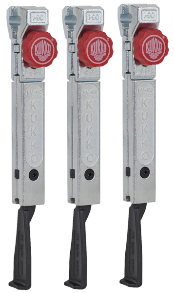 3 Extremely Narrow, Quick Adjusting Jaws (set) - Series 5-s Black, Red, Silver, 1, nordicamoto.ro
