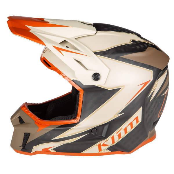 Casca Klim F3 Carbon Off-Road ECE LIGHTNING WHITE, 15, nordicamoto.ro