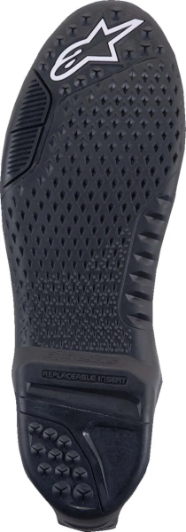 Alpinestars Tech 10 fekete/fehér porvédő csizmatalp, 13–14-es méret, 1, nordicamoto.ro