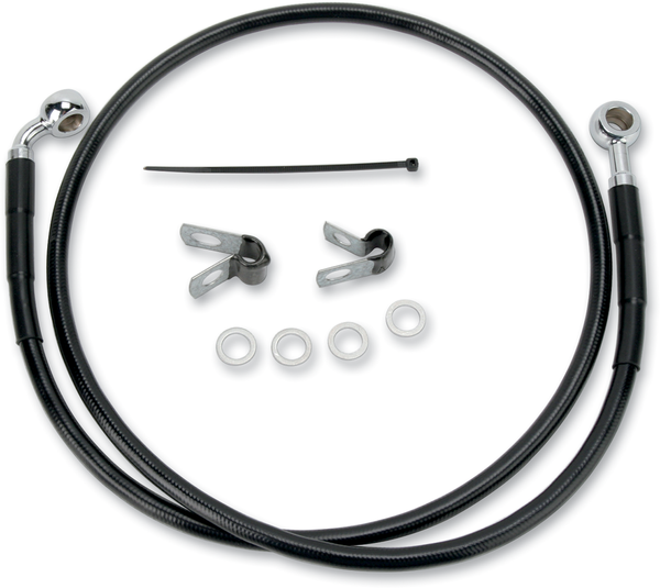 Stainless Steel Brake Line Kit Black, 1, nordicamoto.ro