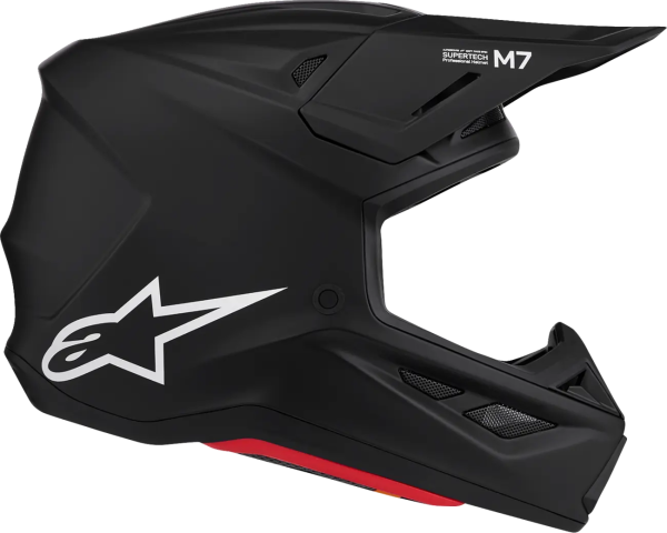 Alpinestars S-M7 egyszínű, matt fekete bukósisak, L-es méret, 3, nordicamoto.ro