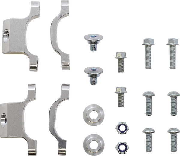 Radiator Race Braces Brushed Aluminum, 3, nordicamoto.ro