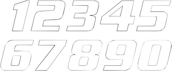 One Series Numbers White, 1, nordicamoto.ro