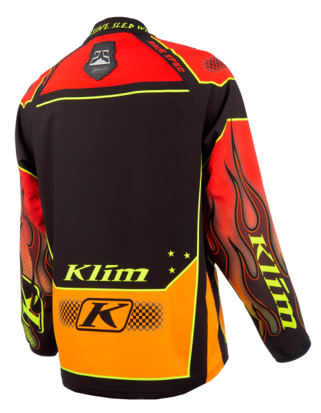 Revolt Aggressive Sled Wear 1/4 Zip Pullover Throwback Flames (Non-Current), 6, nordicamoto.ro