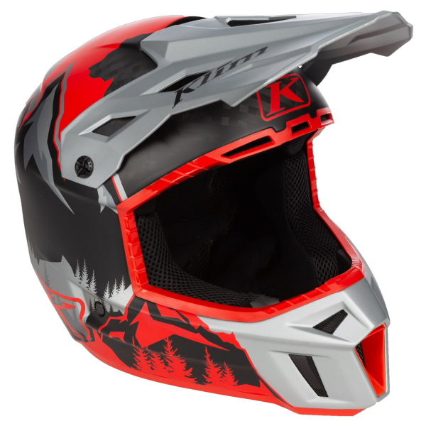 Klim F3 Carbon ECE Unruly fekete–fehér motoros sisak, 80, nordicamoto.ro