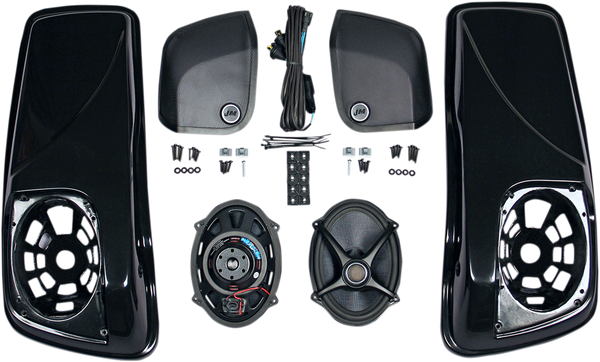 Saddlebag-lid Kit W/rokker® Xxr 5x7” Speakers Black, 2, nordicamoto.ro