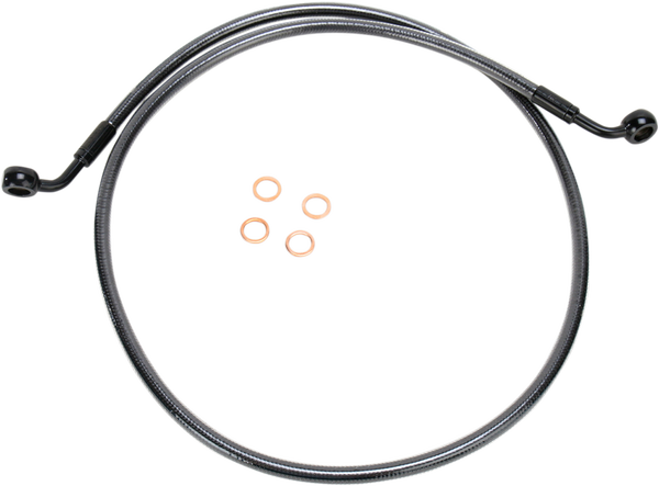 E-z Align Dot Braided Single Disc Front Brake Line Black, Black Pearl, 2, nordicamoto.ro