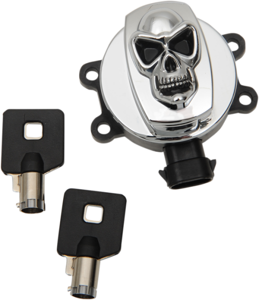 Skull Ignition Switch Chrome, 1, nordicamoto.ro