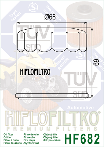 CF MOTO CF500 Hiflofiltro HF682 olajszűrő, 1, nordicamoto.ro