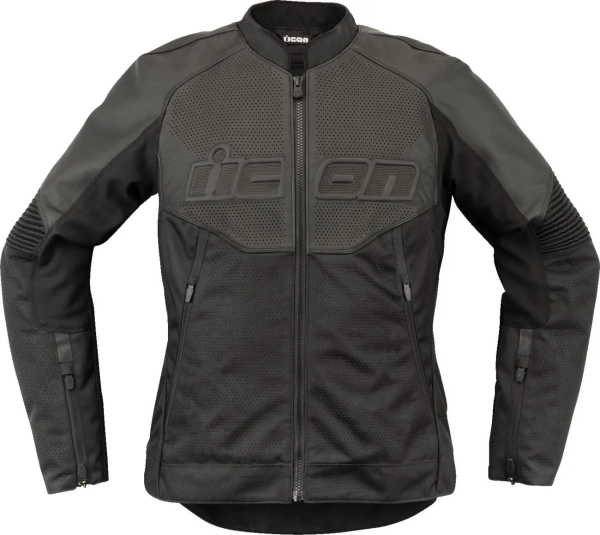 Icon Overlord3 CE női bőrdzseki – fekete – XL, 1, nordicamoto.ro
