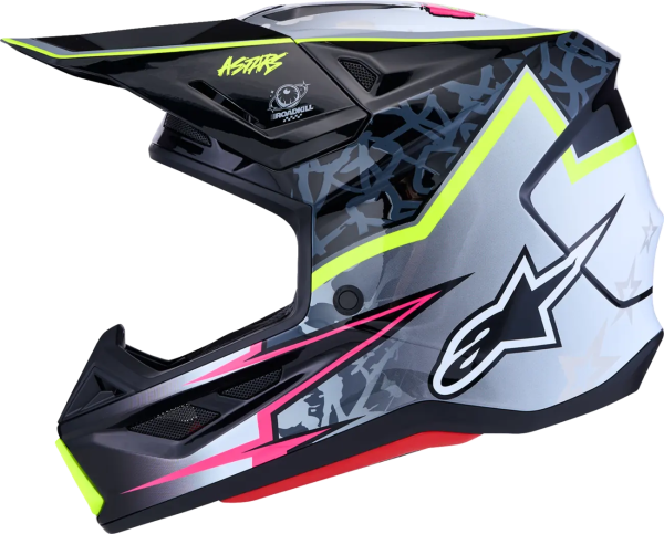 Alpinestars S-M7 Blaster sisak, fekete/szürke/sárga, XXL, 7, nordicamoto.ro