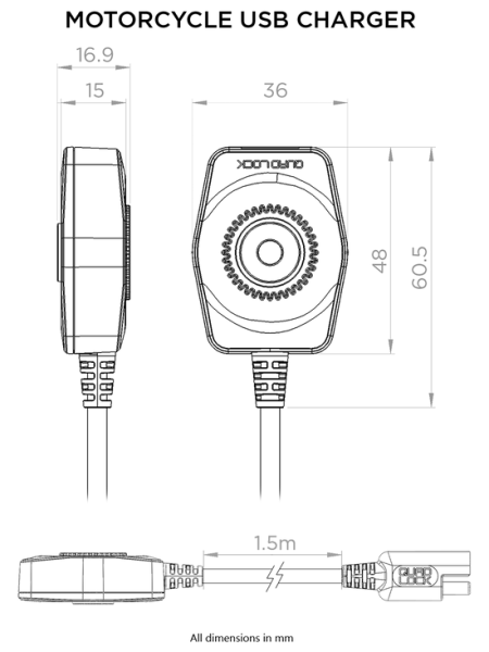 Quad Lock USB-töltő motorkerékpárokhoz, 2, nordicamoto.ro