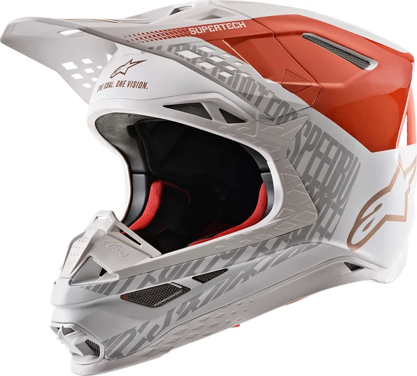 Supertech M8 Triple Mx Helmet Orange, White  2XL, 1, nordicamoto.ro