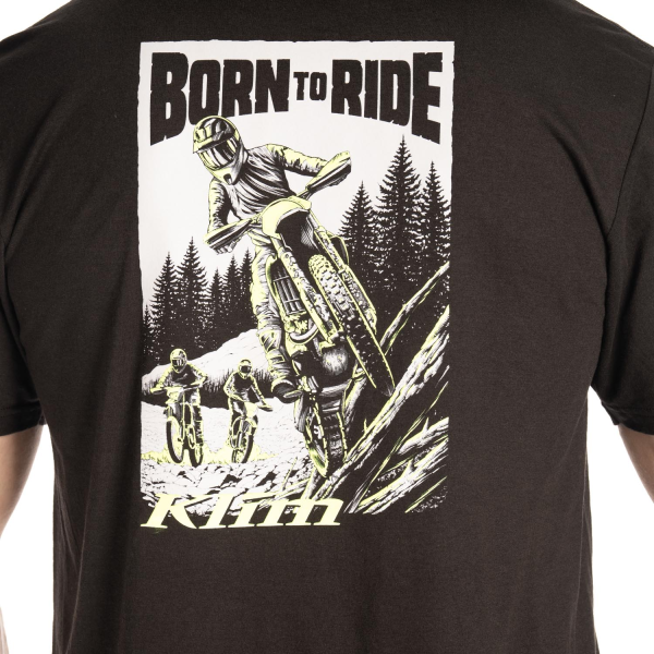 Tricou Klim Saddle Mountain Tri-blend Black - Hi-Vis, 3, nordicamoto.ro
