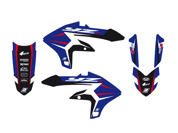 Dream 4 Graphics Kit With Seat Cover Black, Blue, White, 2, nordicamoto.ro