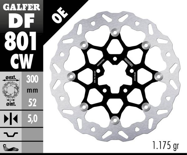 Wave® Brake Rotor Black, Silver, 1, nordicamoto.ro
