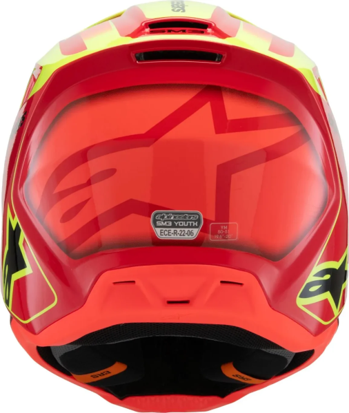 Alpinestars S-M3 Fray gyermek sisak, fekete/piros/sárga, L méret, 4, nordicamoto.ro