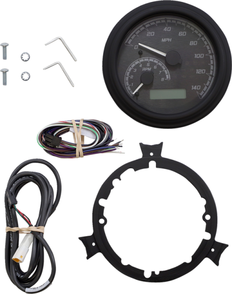Mvx Series Fatbob Analog/digital Gauge System Gray, White, 3, nordicamoto.ro