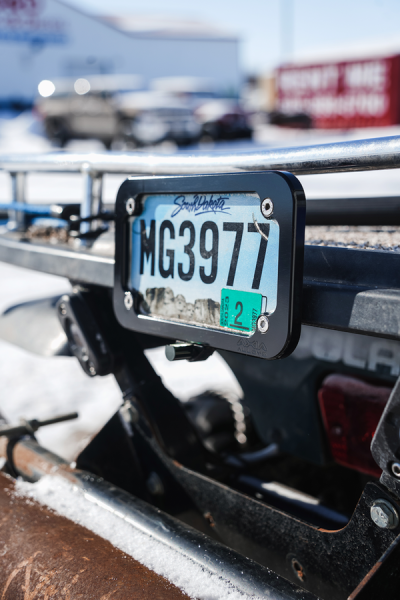 Lighted License Plate Mount Black, 3, nordicamoto.ro