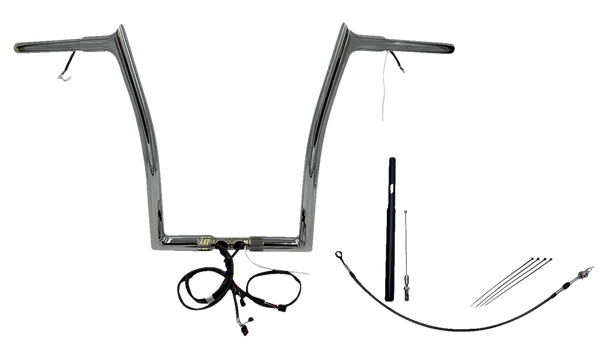 Plug & Play Ez Install 1-1/4(r) Pointed Top Handlebar Kit Silver, 3, nordicamoto.ro