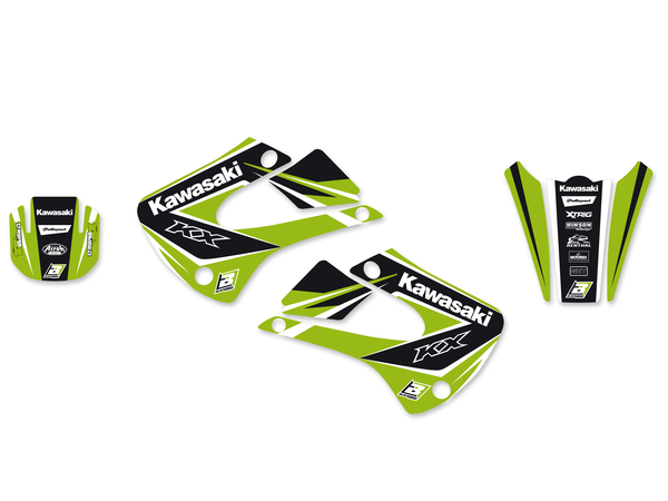 Graphics Kit With Seat Cover Black, Green, 2, nordicamoto.ro