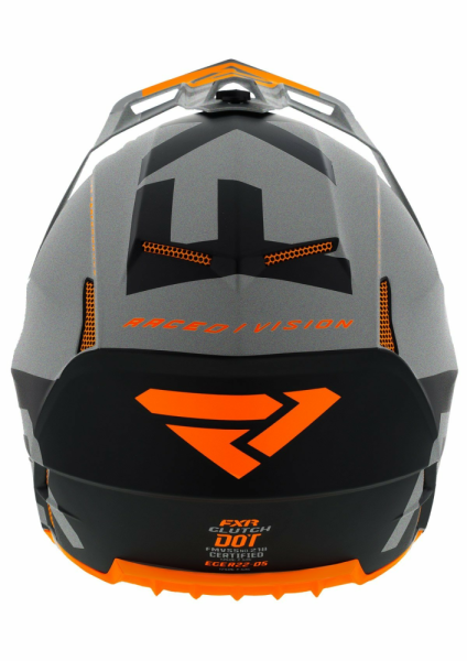 FXR Clutch Evo motoros sisak, fekete/világosszürke/narancssárga, M-es méret, 3, nordicamoto.ro