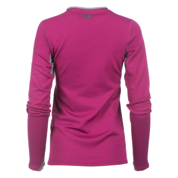 Bluza Dama Klim Base Layer Solstice Shirt 2.0 Knockout Pink - Castlerock Gray, 4, nordicamoto.ro