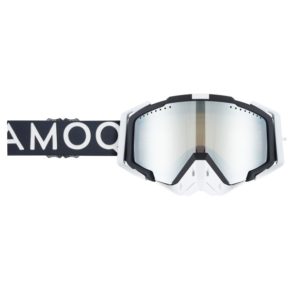 AMOQ Aster Snow síszemüveg, fekete-fehér, ezüst tükrözött lencsékkel, 1, nordicamoto.ro