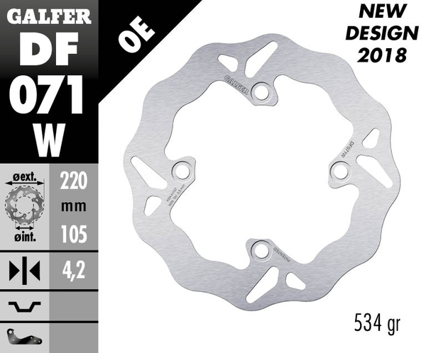 Wave® Brake Rotor Silver, 1, nordicamoto.ro