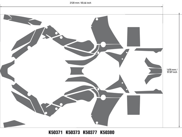 Decal Kit Black, Blue, 3, nordicamoto.ro