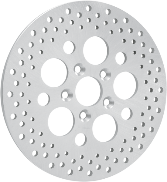 Polished Stainless Steel Drilled Brake Rotor Polished, Zinc, 2, nordicamoto.ro