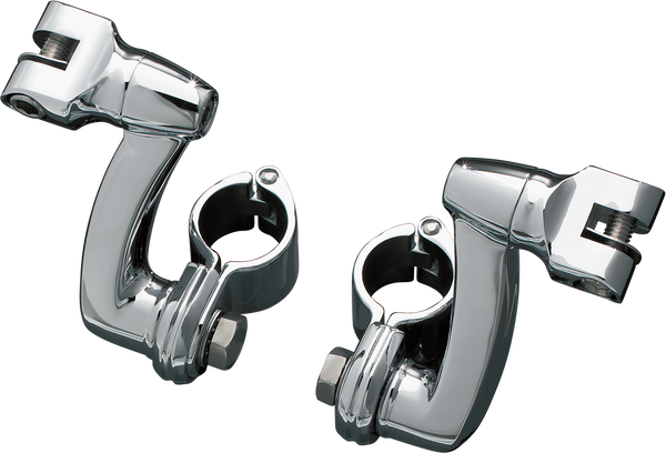 Longhorn Offset Footpeg Mounts Chrome, Polished, 2, nordicamoto.ro