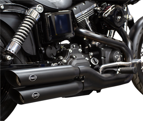 Slash Cut Slip-on Mufflers Black, 2, nordicamoto.ro