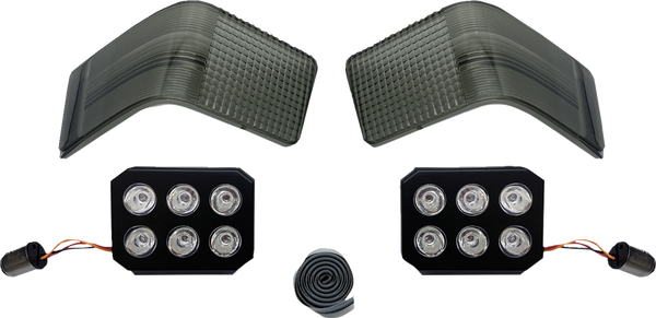 Led Tour-pak Run/brake Lights With Lenses Red, 4, nordicamoto.ro