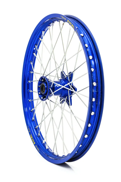 Elite Mx-en felni, ezüst és kék küllők, ezüst és kék agy, 1, nordicamoto.ro