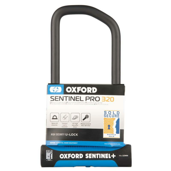 Oxford Sentinel Pro U alakú lopásgátló zár, 320 mm x 177 mm, 1, nordicamoto.ro