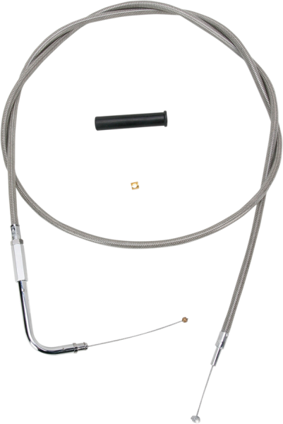 Stainless Braided Throttle Cable Silver, 1, nordicamoto.ro