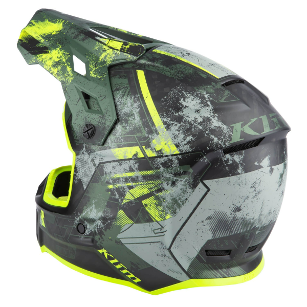 Klim F3 Carbon ECE Unruly fekete–fehér motoros sisak, 55, nordicamoto.ro