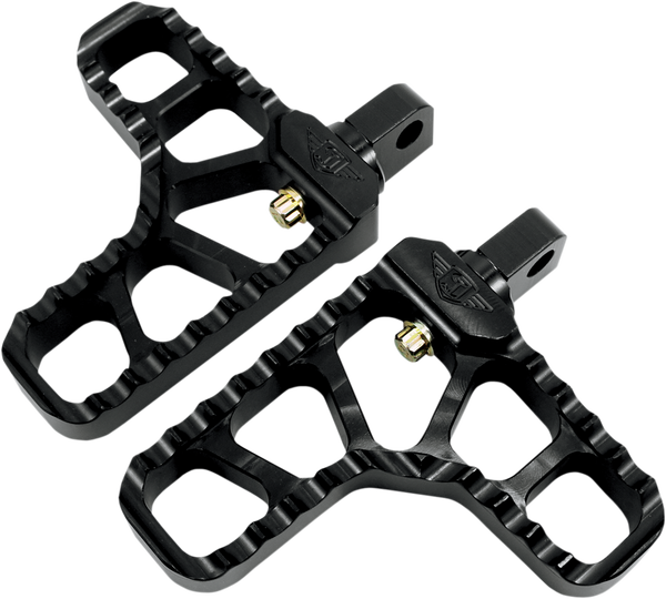 Adjustable Serrated Billet Footpegs Black, 1, nordicamoto.ro