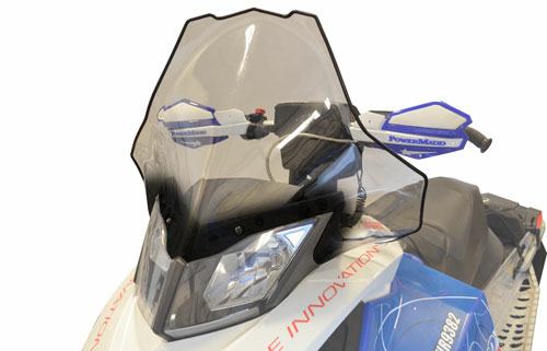 Powermadd Windshield Rev XP 20" X-Tall Clear w/Black Fade, 1, nordicamoto.ro