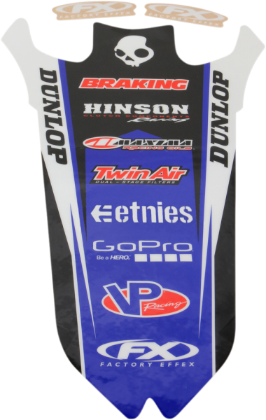 Rear Fender Kit Black, Blue, 1, nordicamoto.ro