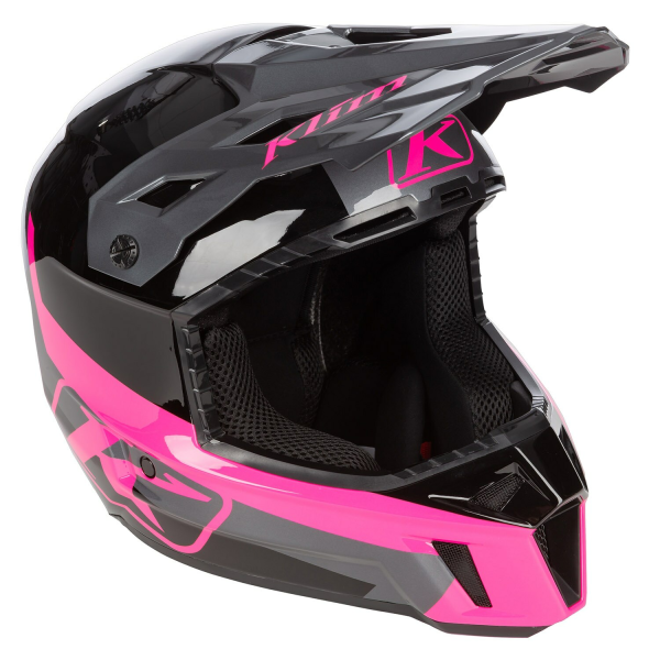 Klim F3 ECE Elevate Black motoros sisak – Knockout Pink, 34, nordicamoto.ro