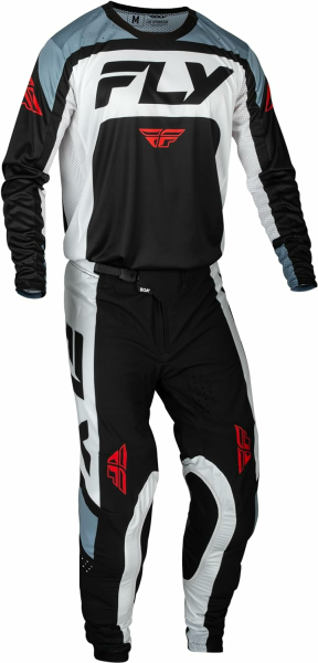 Fly Lite BOA MX/Enduro felszereléskészlet – fekete/fehér/szürke, 1, nordicamoto.ro