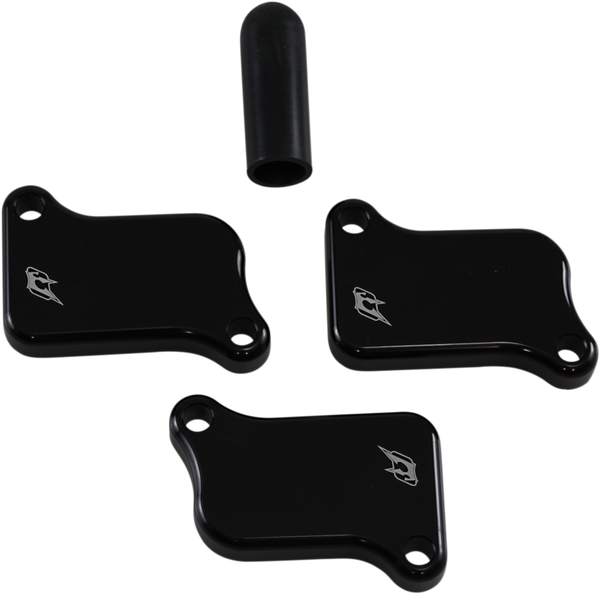 Engine Block Off Plates Black, 1, nordicamoto.ro