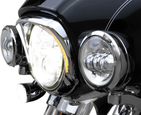 Fang® Headlight Bezel Chrome, 3, nordicamoto.ro
