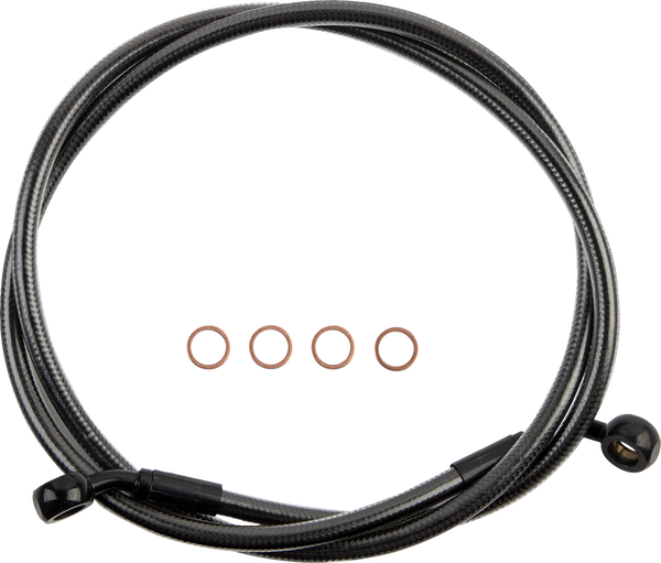 E-z Align Dot Braided Single Disc Front Brake Line Black, Black Pearl, 2, nordicamoto.ro