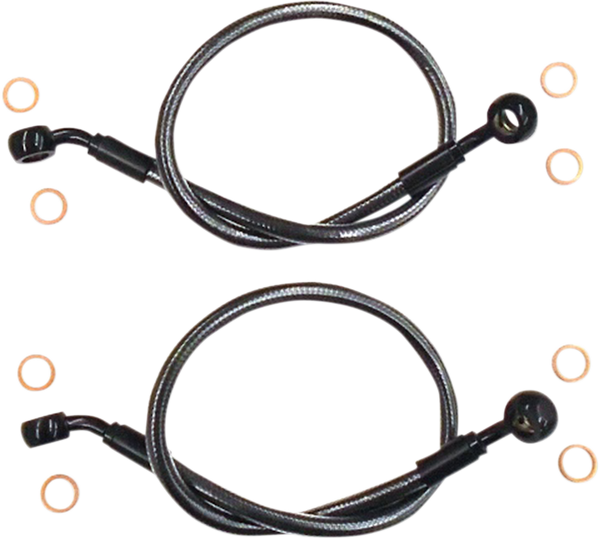 Braided Front Brake Line Black Pearl Standard, 1, nordicamoto.ro