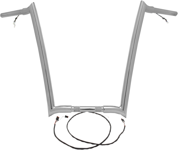 Pre-wired Monkey Bar Handlebar Silver, 2, nordicamoto.ro