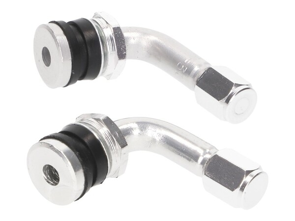 Tire Valve Set 90° Silver, 1, nordicamoto.ro