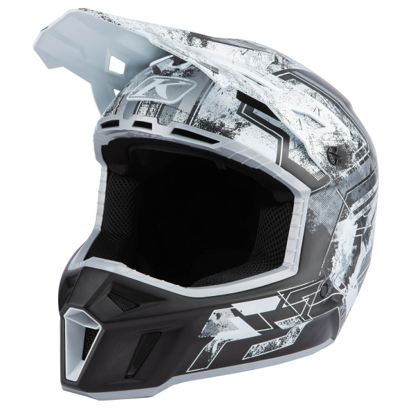 Klim F3 Carbon ECE Unruly fekete–fehér motoros sisak, 70, nordicamoto.ro